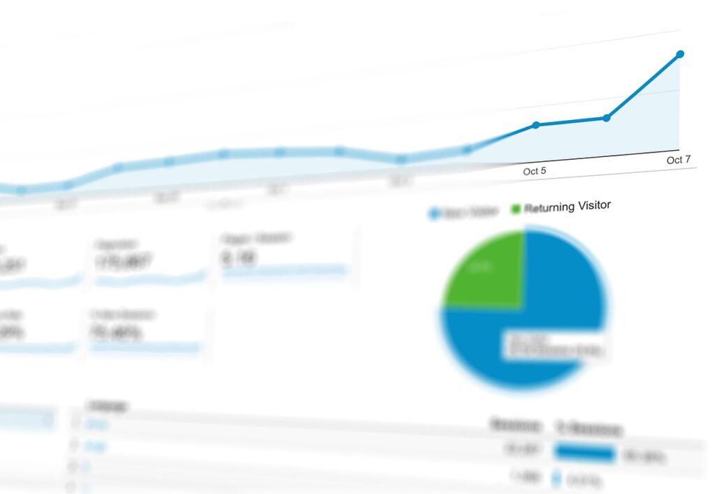 A chart displaying data analytics for deep insights into consumer behaviour at a web design firm.