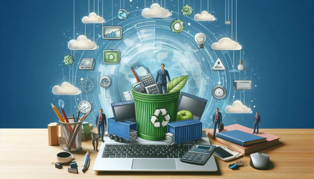 Concept of minimising digital waste by a web design firm.