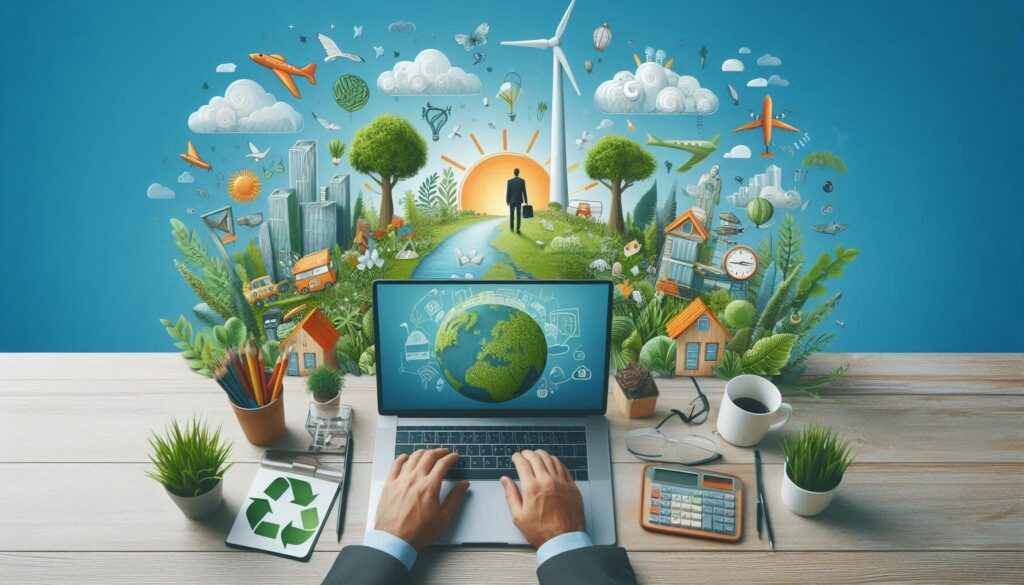 Concept representing sustainable practices having a positive impact on brand reputation.